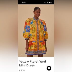 Yellow Floral Yard Mini Dress